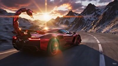 Hyper-Realistic Scorpion Car Chase