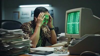 Nostalgia and Exhaustion: A Late-Night Office Scene