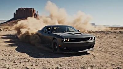 Desert Fury: The Dodge Challenger's Explosive Drift