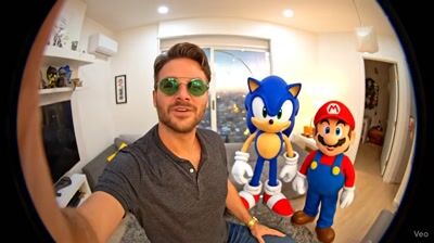 Ultra-Realistic Selfie with Sonic and Mario