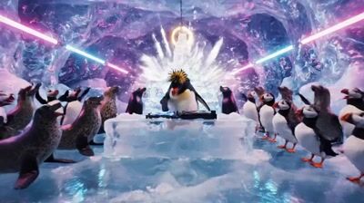 Rave on Ice: The Penguin DJ's Epic Slip and Spin